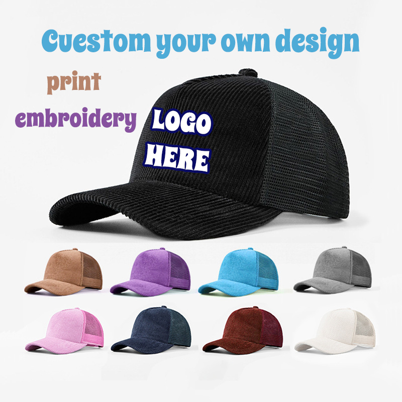 Corduroy Mesh Sport Cap Custom - Corduroy Cap 5 Panel reseña y precio