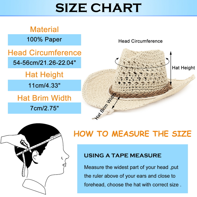 GEMVIE Child Summer Cowboy Hat - Cowboy Hat Straw reseña y precio