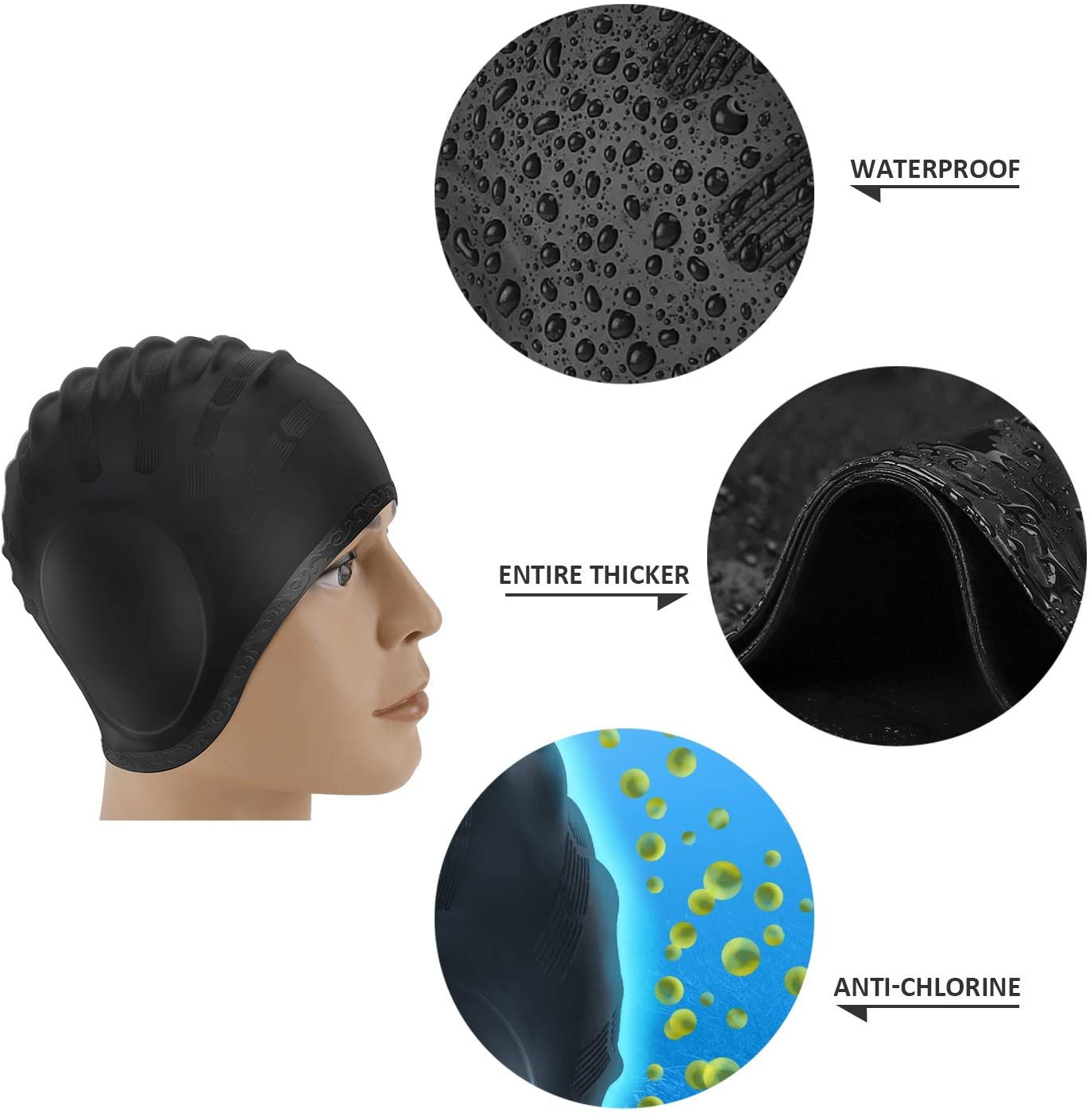 Adults Swimming Caps Men Women - Swim Hat Silicone reseña y precio