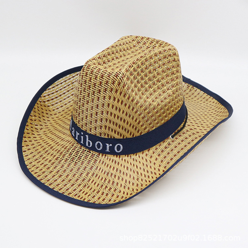 Men Retro Western Cowboy Summe - Cowboy Hat Straw reseña y precio