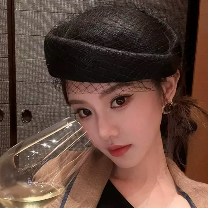 Fashion Mesh Flat Top Beret Ha - Beret French Wool reseña y precio