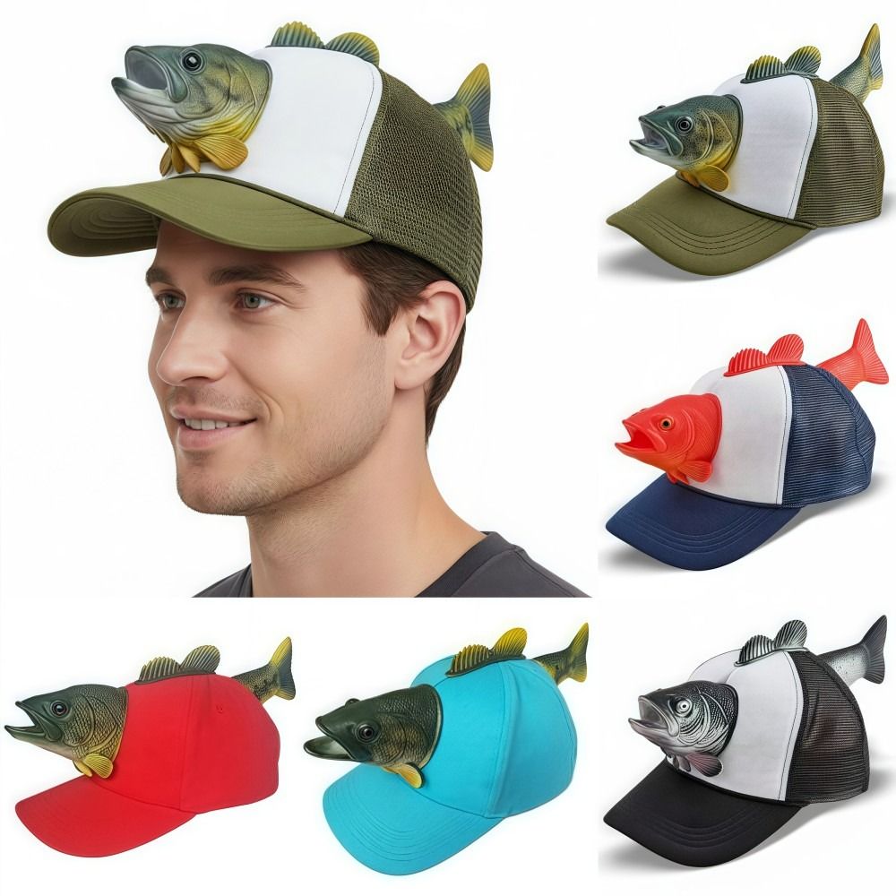 Funny 3D Fish Animal Trucker H - Trucker Cap Mesh reseña y precio