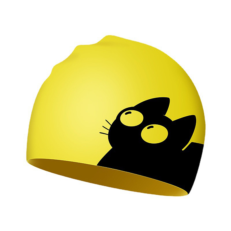 Cute Cat Swimming Cap For Long - Swim Hat Silicone reseña y precio