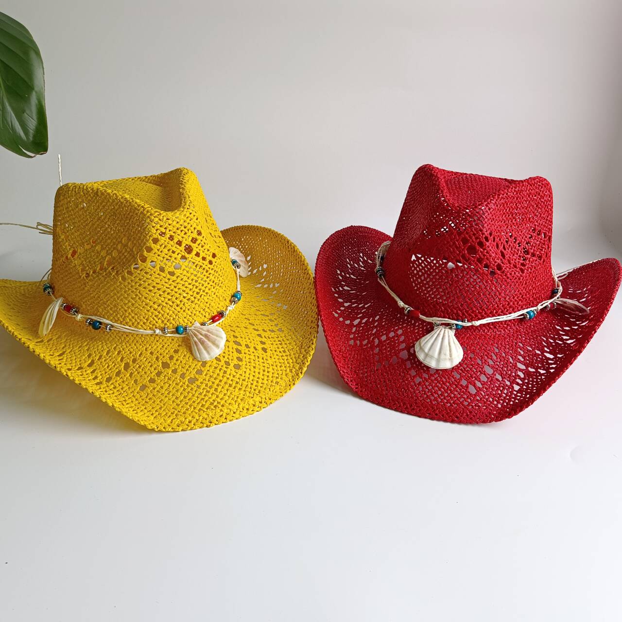 Bright yellow Cowboy Straw Hat - Cowboy Hat Straw reseña y precio