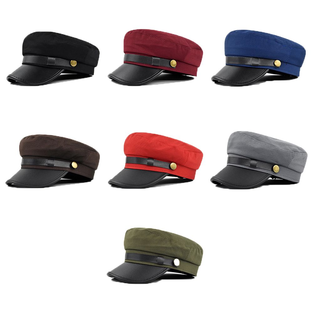For Unisex Warm Autumn PU Leat - Snapback Hat Flat reseña y precio