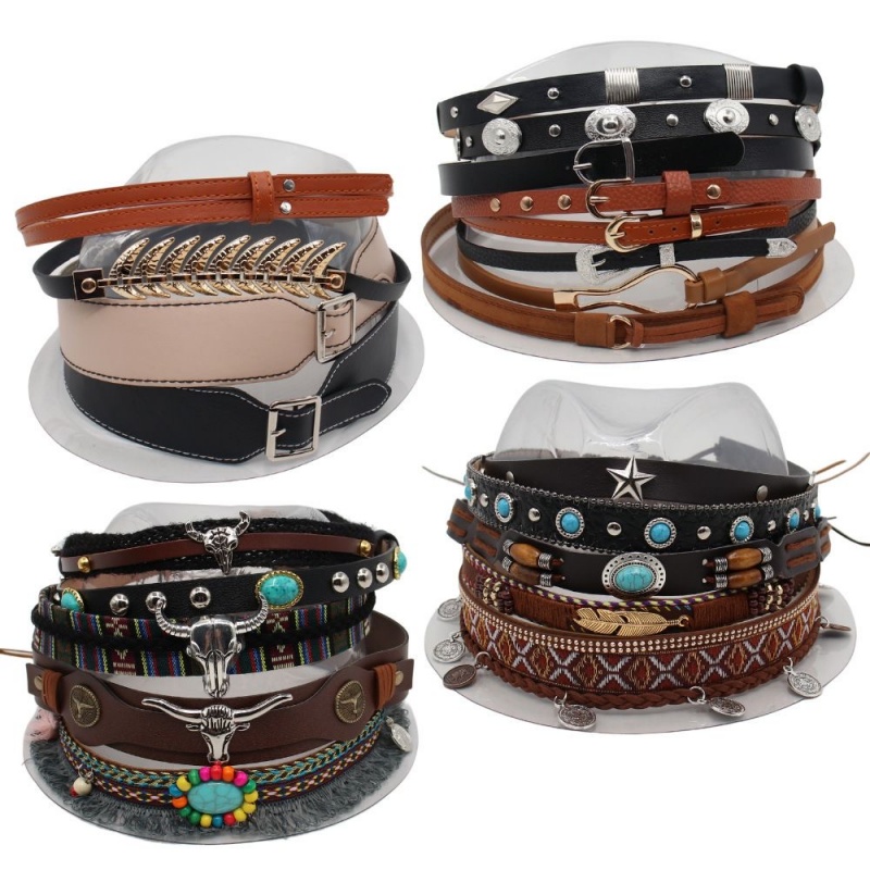 Retro Ethnic Style Belt, Headb - Cowboy Hat Straw reseña y precio