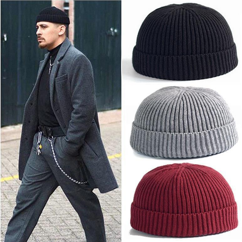 Winter Knitted Hat Warm Outdoo - Beanie Cuffed Knit reseña y precio