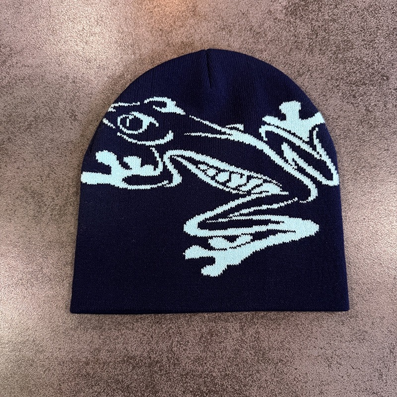 Tree Frog Print Beanie Men Wom - Beanie Cuffed Knit reseña y precio