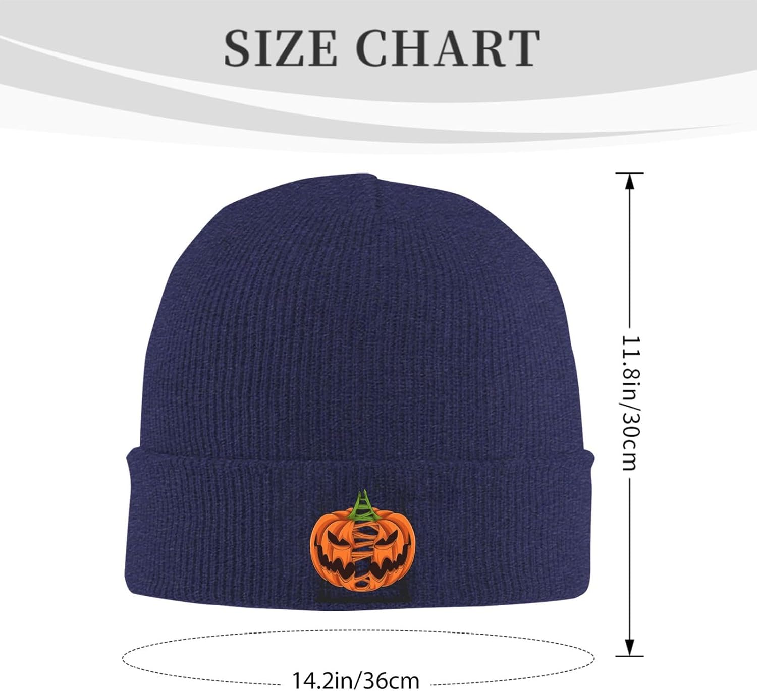 Scary Halloween Pumpkins with  - Beanie Cuffed Knit reseña y precio