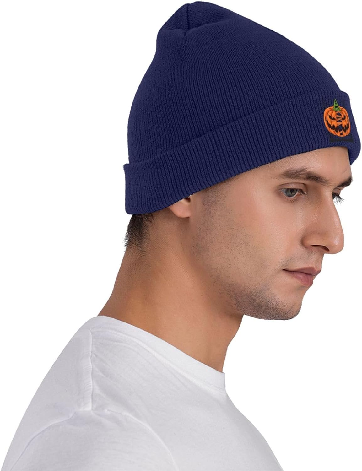 Scary Halloween Pumpkins with  - Beanie Cuffed Knit reseña y precio