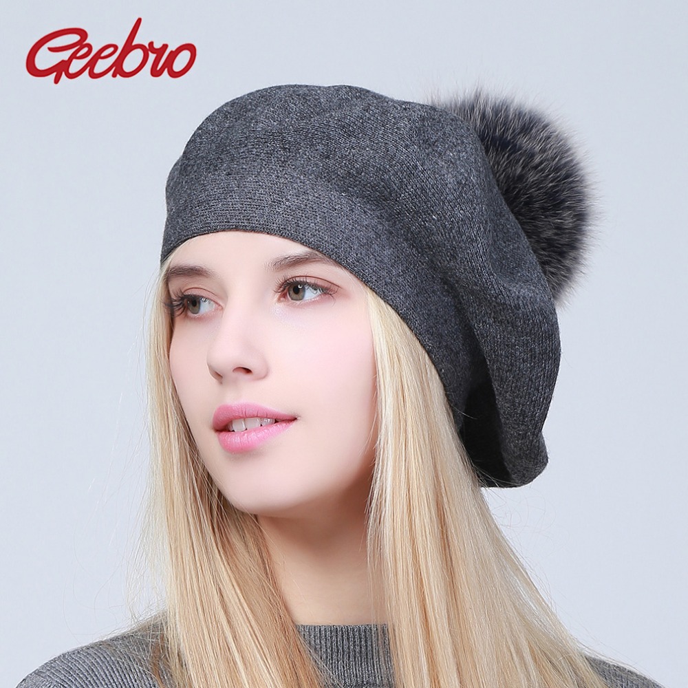Geebro Women's Beret Hat Winte - Beret French Wool reseña y precio