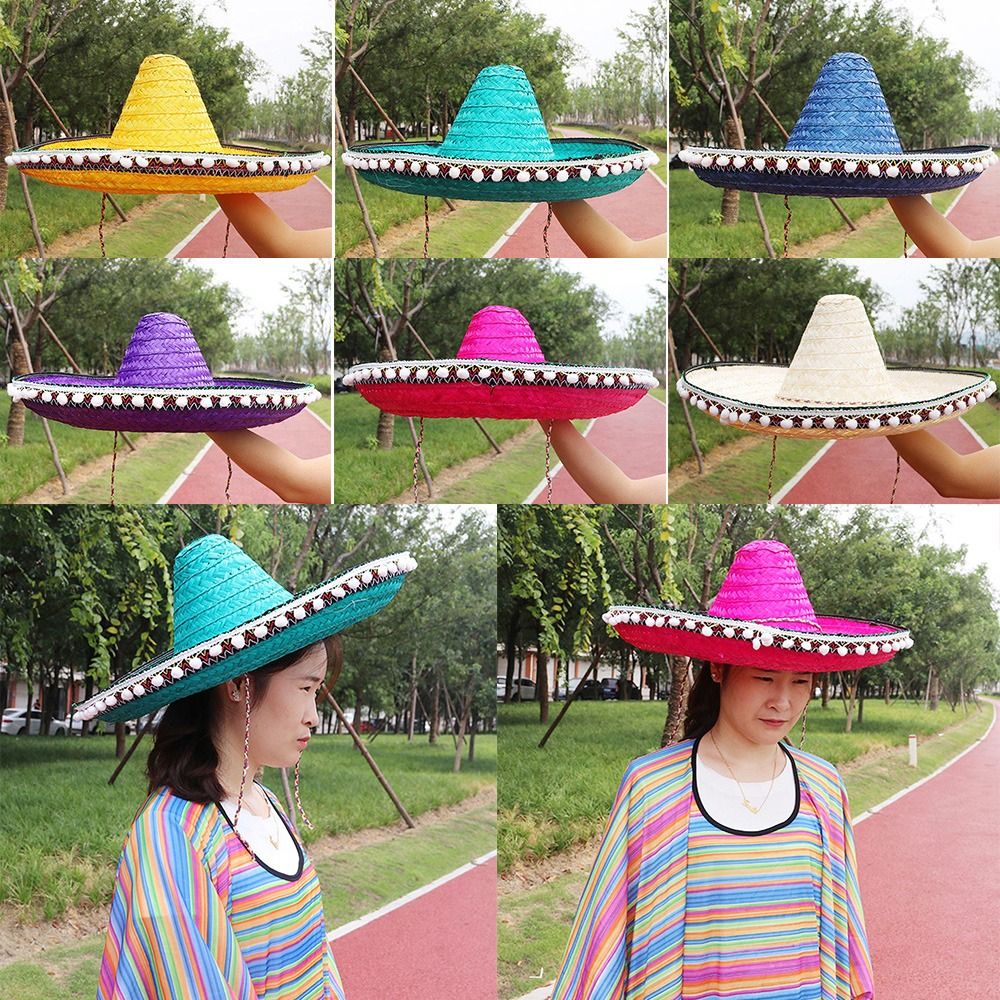 Mexican Style Straw Hats Wide  - Sun Hat Wide Brim reseña y precio
