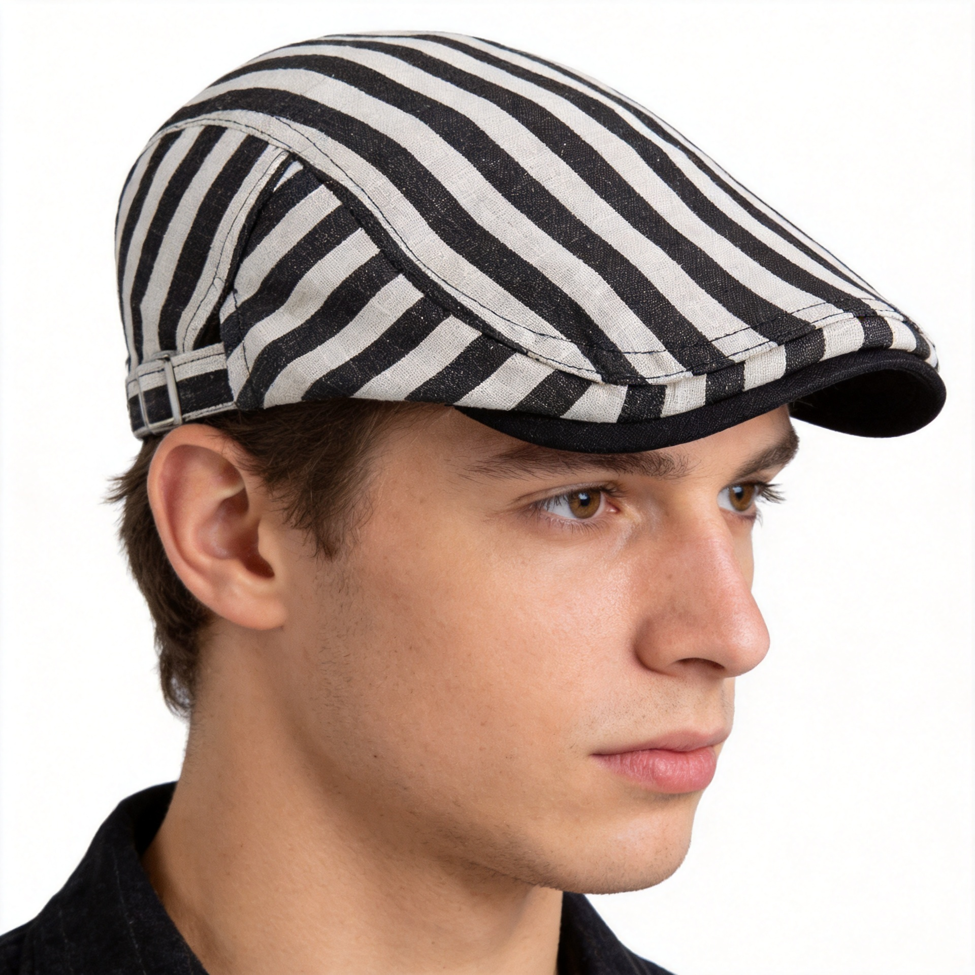 Vintage Striped Newsboy Hat Br - Dad Hat Cotton reseña y precio