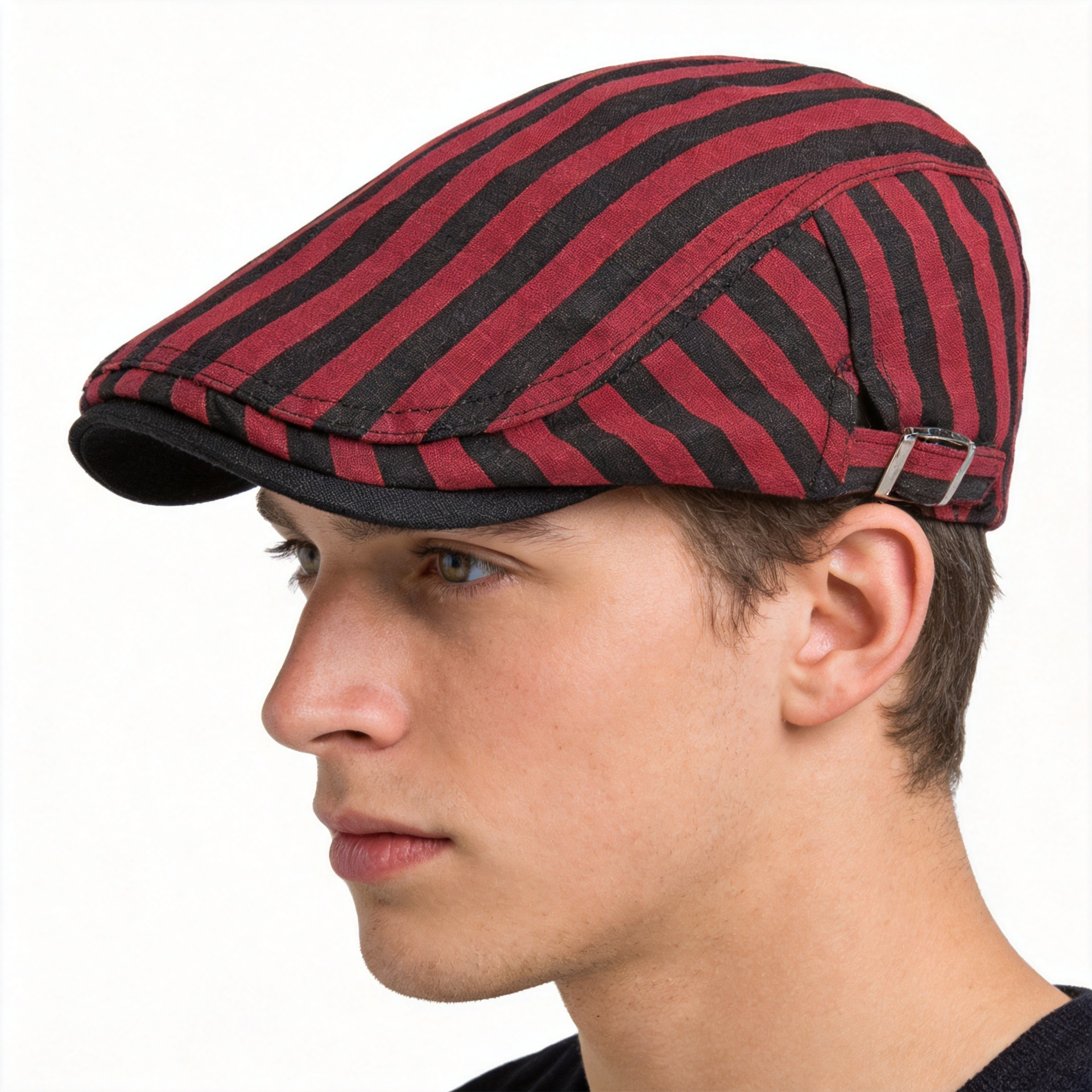 Vintage Striped Newsboy Hat Br - Dad Hat Cotton reseña y precio
