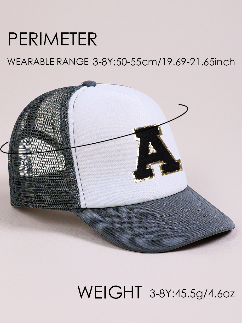 1pc Gray Hat With 26-Letter Pa - Visor Sun Hat reseña y precio