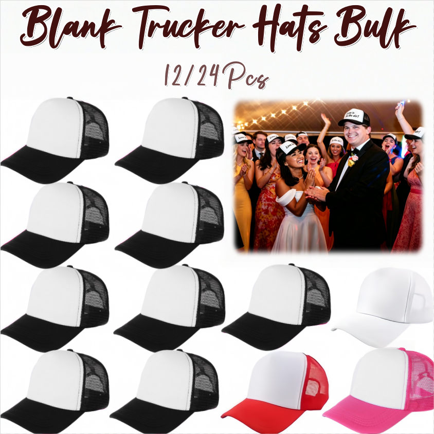 12-24Pcs Blank Trucker Hats Bu - Trucker Cap Mesh reseña y precio
