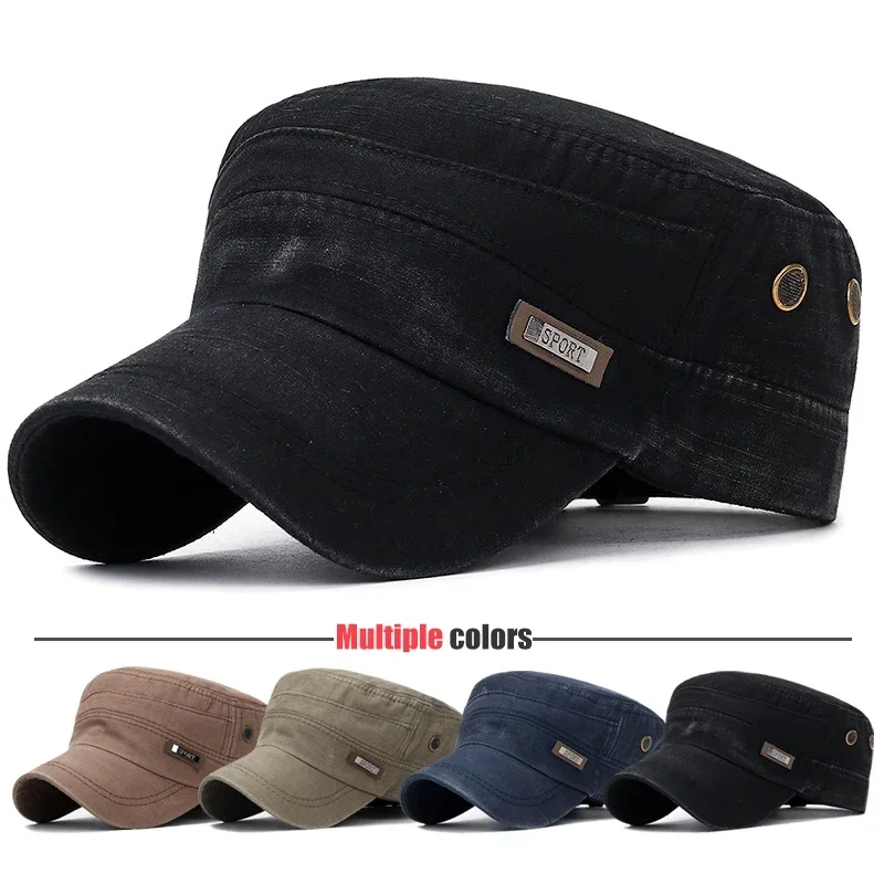 Military Cadet Flat Cap Fashio - Snapback Hat Flat reseña y precio