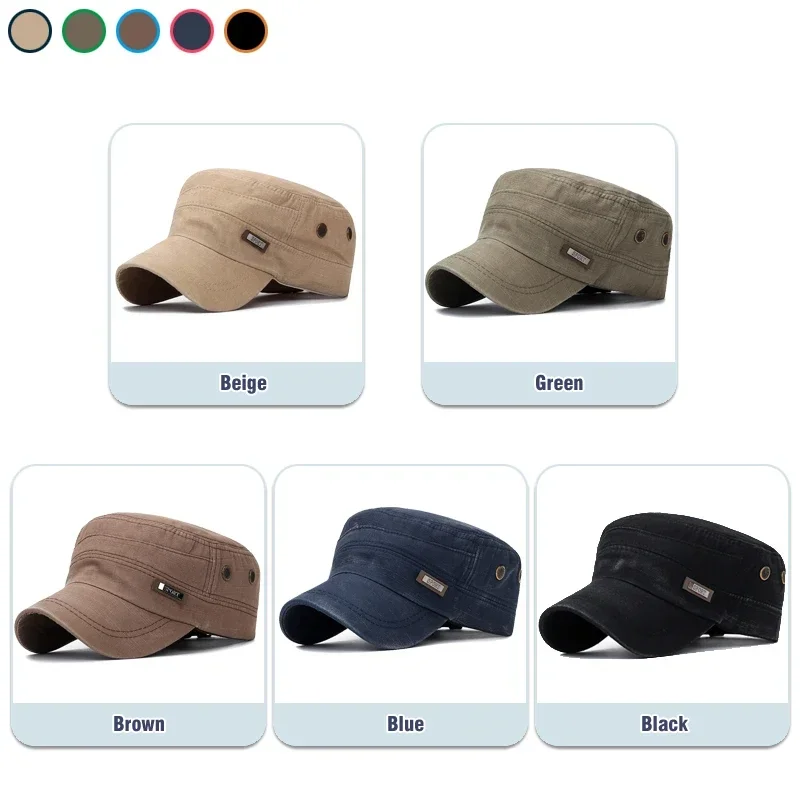 Military Cadet Flat Cap Fashio - Snapback Hat Flat reseña y precio