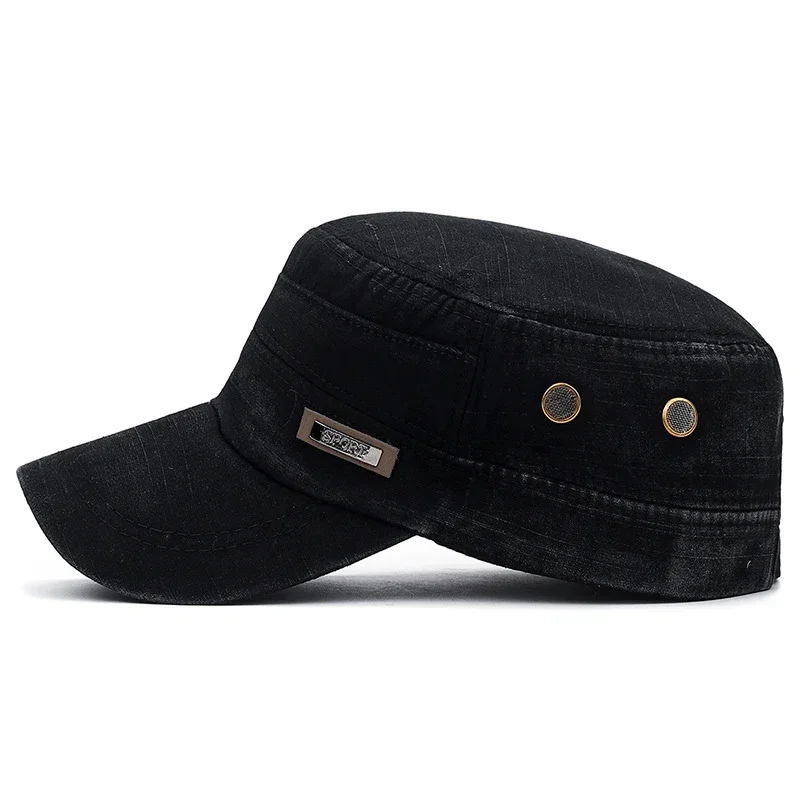 Military Cadet Flat Cap Fashio - Snapback Hat Flat reseña y precio