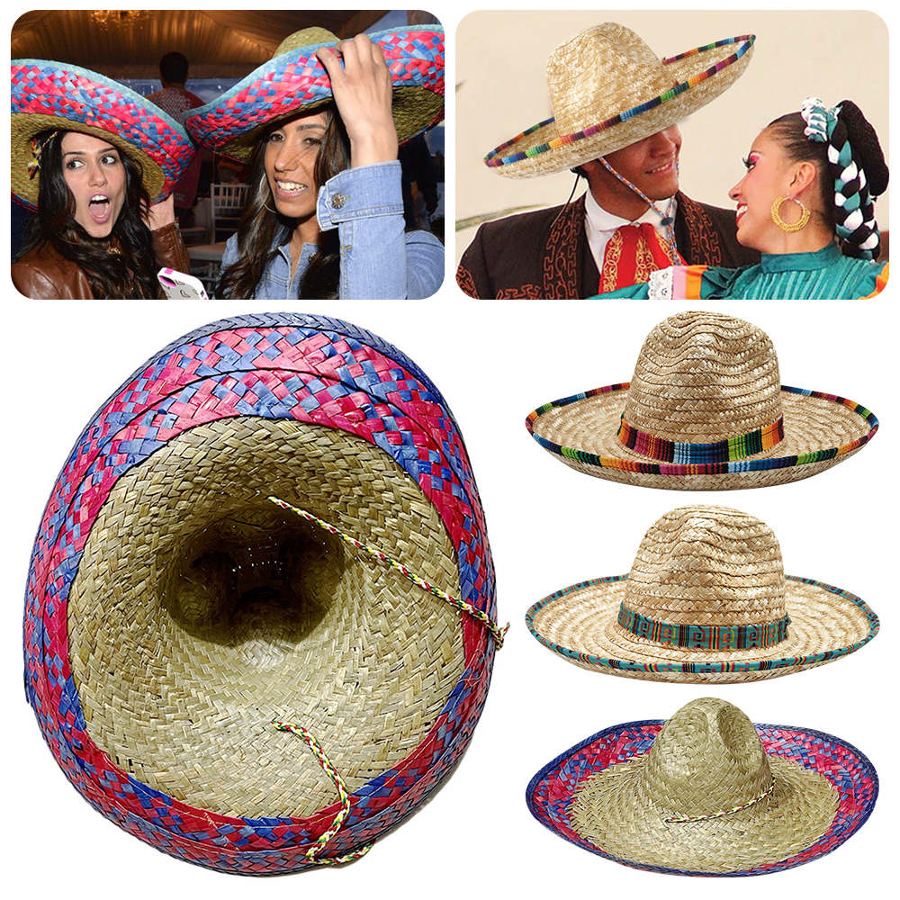 Mexican Sombrero Hat Straw Wea - Sun Hat Wide Brim reseña y precio