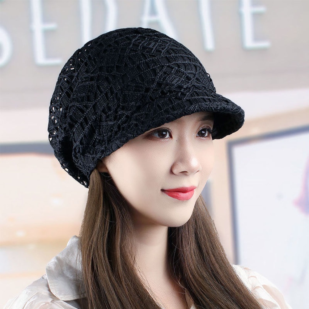 Hollow Out Flower Beanie Cap B - Baseball Cap Structured reseña y precio