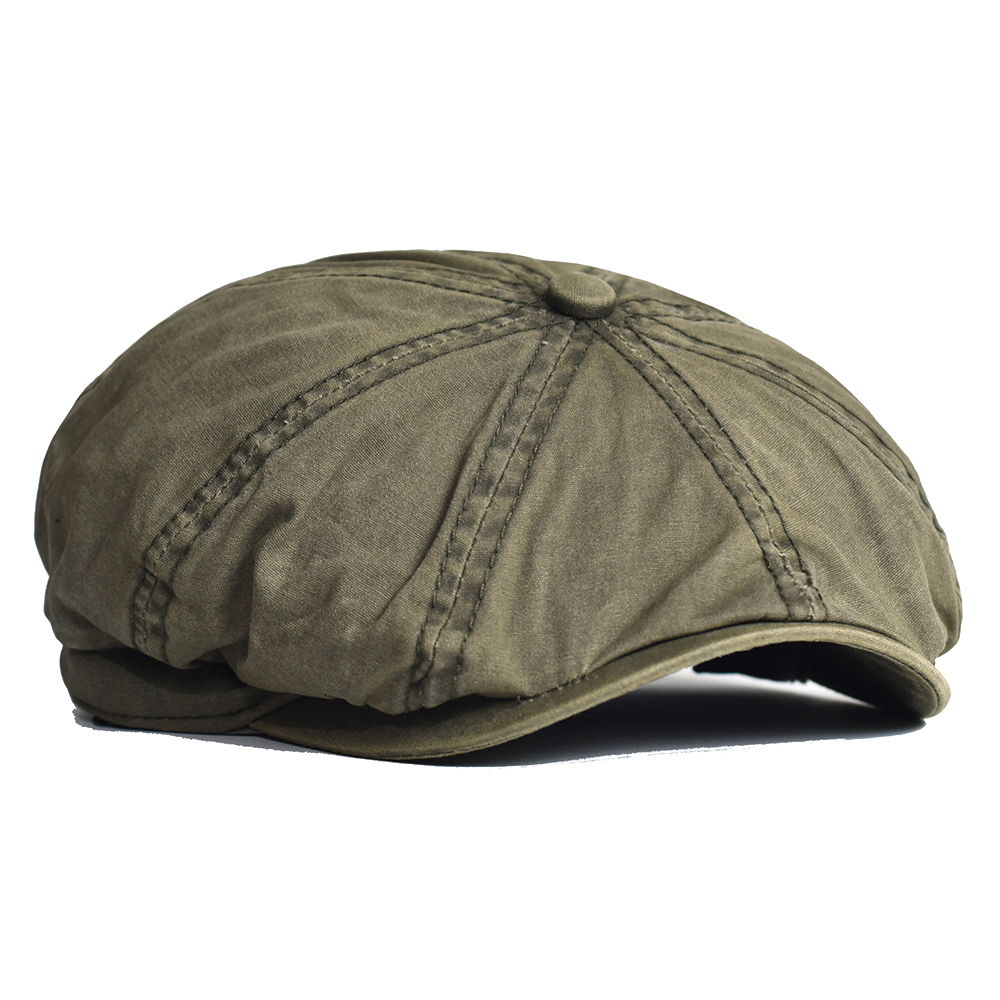 Washed Cotton Newsboy Cap Peak - Newsboy Cap Ivy reseña y precio